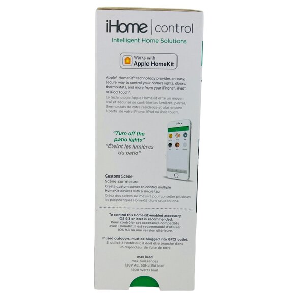 iHome ISP100 Outdoor HomeKit Smart Plug Weather Resistant WiFi - Picture 4 of 7